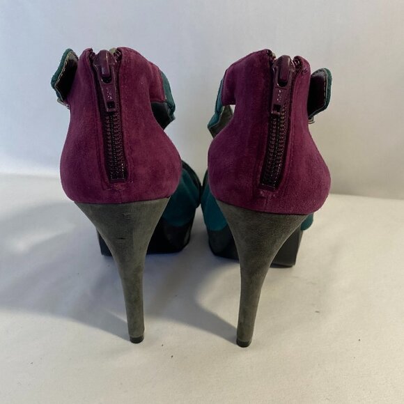 Nine West Leather Upper 3 Tone Heels - Picture 5 of 11